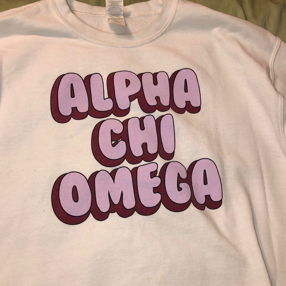 Cropped alpha chi omega sweatshirt